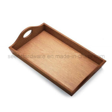 Rectangle Shape Oak Wood Serving Tray (SE061)